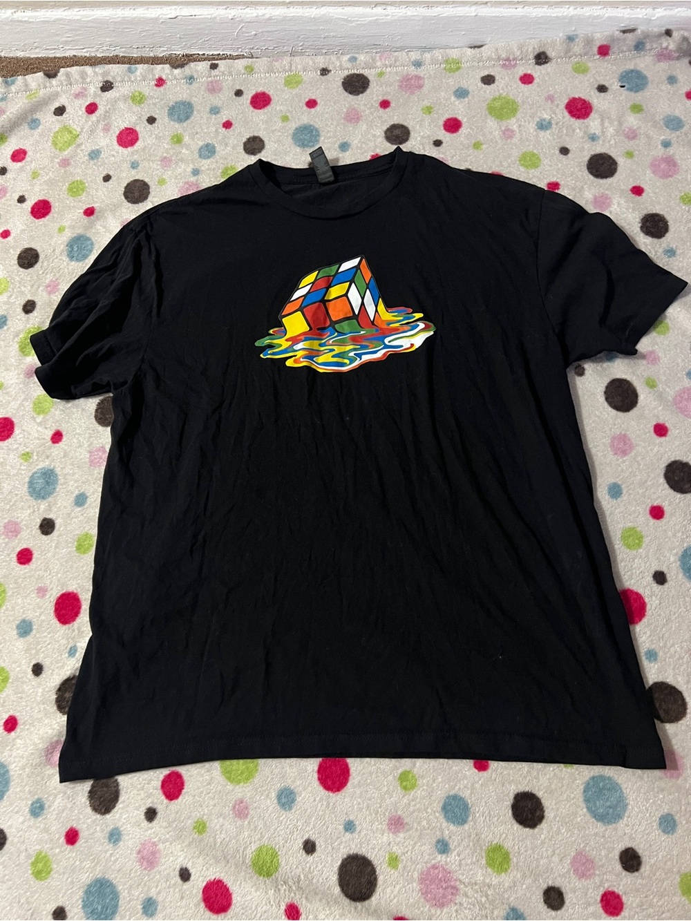 Colorful Melting Cube Graphic Tee